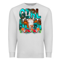 Dove Grey Girl Mom Cow Flowers Premium Sweatshirt - CowCowDesign