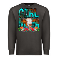 Smoke Girl Mom Cow Flowers Premium Sweatshirt - CowCowDesign