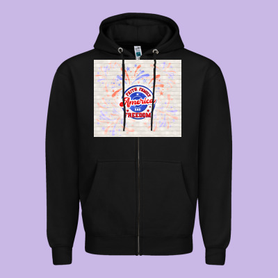 America And Freedom Zipper Hoodie Designed By Tumblerdesignbyshophia