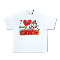 White i love being a mamaw Urban Heavy Tee - MaliasSmallBusiness
