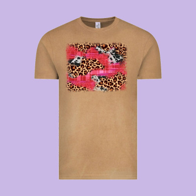 Valentine's Day Cowhide Leopard Background Vintage Tee Designed By Jahusdesignshop