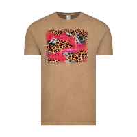 Vintage Coffee valentine's day cowhide leopard background Vintage Tee - JahusDesignShop