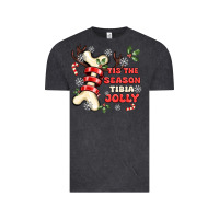 Vintage Black tis the season tıbıa jolly Vintage Tee - MaliasSmallBusiness