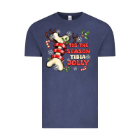 Vintage Denim tis the season tıbıa jolly Vintage Tee - MaliasSmallBusiness