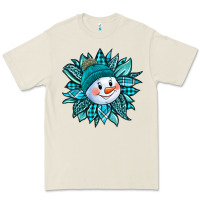 Cute Snowman Winter Sunflower Premium Tee | Teevron