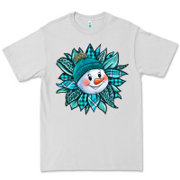 Dove Grey cute snowman winter sunflower Premium Tee - Jasminsmagicworld