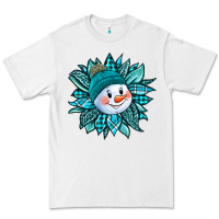 White cute snowman winter sunflower Premium Tee - Jasminsmagicworld