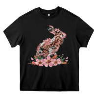 Black bunny with blossom flower Heavy Core Tee - Artiststas