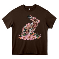 Chocolate Brown bunny with blossom flower Heavy Core Tee - Artiststas