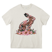 Cream bunny with blossom flower Heavy Core Tee - Artiststas