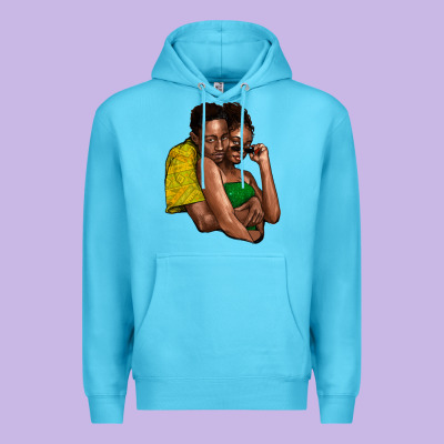 Black Couple Premium Hoodie Designed By Howdyjamesfarm