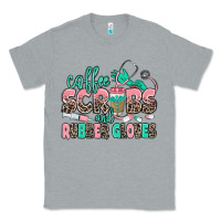 Heather Grey coffee scrubs and rubber gloves Classic Tee - MaliasSmallBusiness