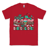 Red coffee scrubs and rubber gloves Classic Tee - MaliasSmallBusiness