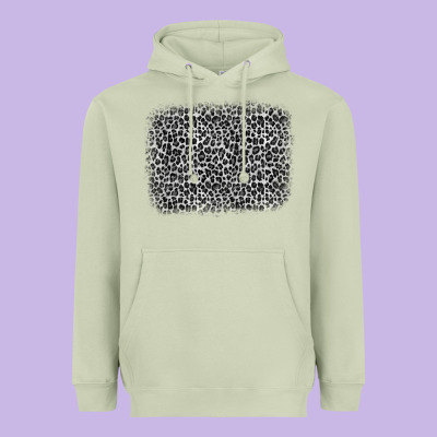 Grey Leopard Background Heavyweight Hoodie Designed By Oliviacreatesart