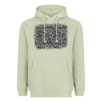 Matcha grey leopard background Heavyweight Hoodie - OliviaCreatesArt