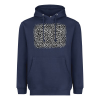 Navy grey leopard background Heavyweight Hoodie - OliviaCreatesArt