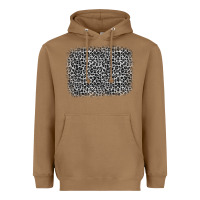 Toasted Coconut grey leopard background Heavyweight Hoodie - OliviaCreatesArt
