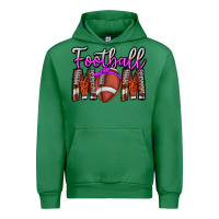 Emerald Football Mom Urban Hoodie - CowhideDigitalArt