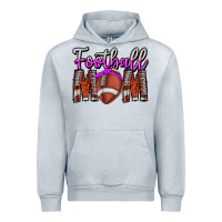 Heather Grey Football Mom Urban Hoodie - CowhideDigitalArt