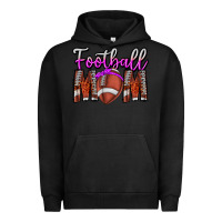 Pigment Black Football Mom Urban Hoodie - CowhideDigitalArt