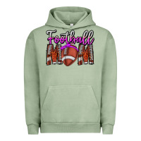 Pigment Oil Green Football Mom Urban Hoodie - CowhideDigitalArt