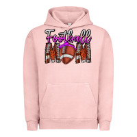 Pigment Salmon Football Mom Urban Hoodie - CowhideDigitalArt