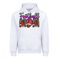 White Football Mom Urban Hoodie - CowhideDigitalArt