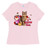 Bubblegum Pink i meow you Ladies Tee - AdoDesignShop