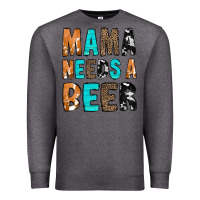Charcoal Heather Mama Needs a Beer Premium Sweatshirt - CowCowDesign