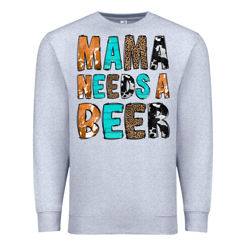 Mama Needs A Beer Premium Sweatshirt by CowCowDesign | Teevron