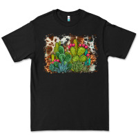 Black watercolor cactus western background Premium Tee - BarkalooDesign