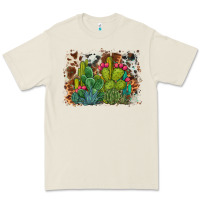 Bone watercolor cactus western background Premium Tee - BarkalooDesign