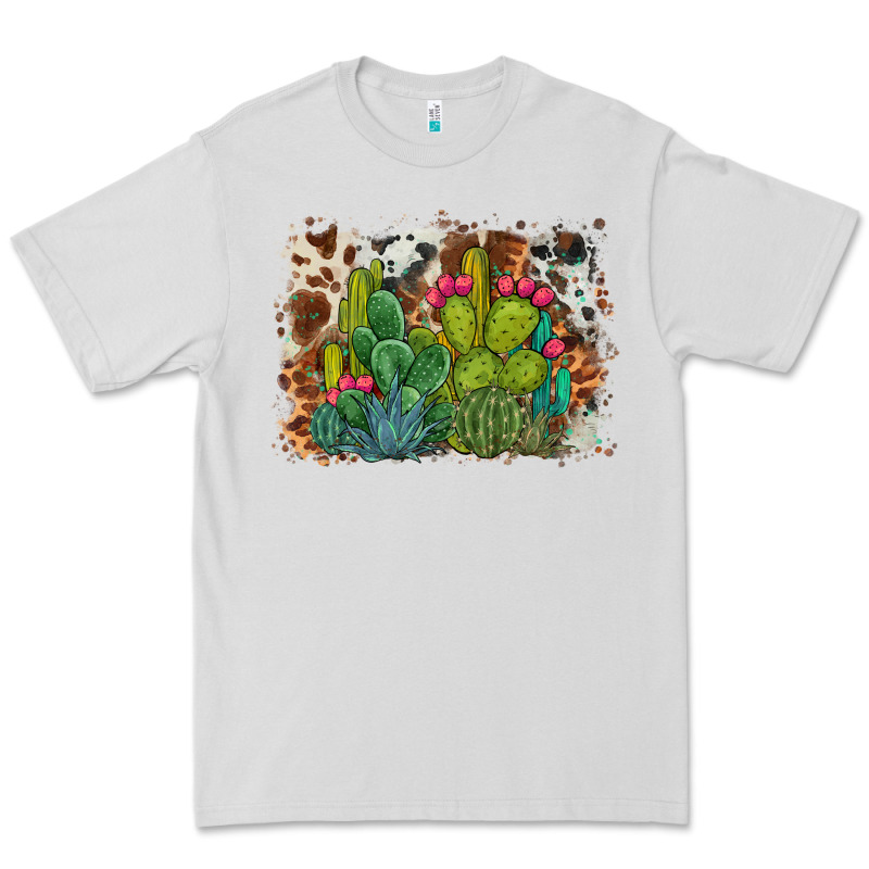 Watercolor Cactus Western Background Premium Tee by BarkalooDesign | Teevron
