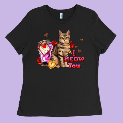 I Meow You Ladies Tee Designed By Adodesignshop
