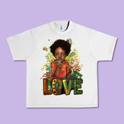 Black Afro Boy Love Urban Heavy Tee Designed By Nancycooperartshop