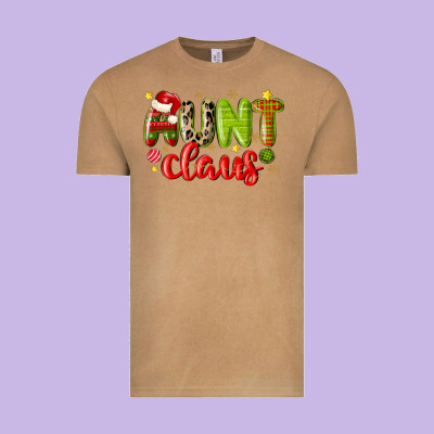 Aunt Claus Vintage Tee Designed By Maliassmallbusiness