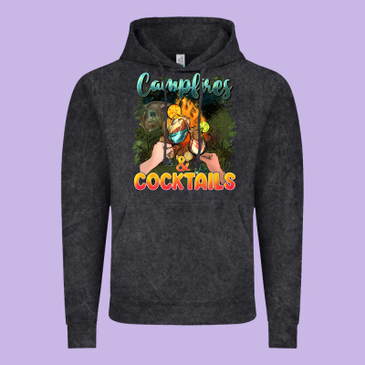 Campfirescocktails Vintage Hoodie Designed By Nancycooperartshop