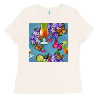 Bone butterfly cocktail Ladies Tee - BundleAndBundleShop