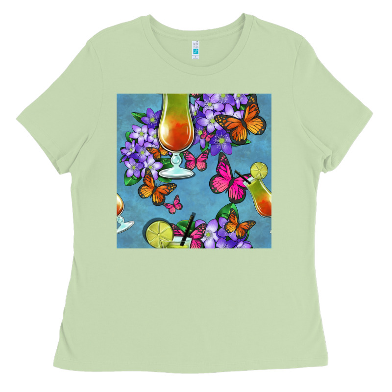 Butterfly Cocktail Ladies Tee by BundleAndBundleShop | Teevron