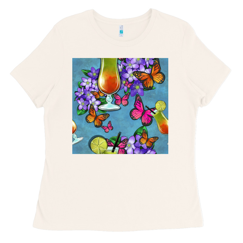 Butterfly Cocktail Ladies Tee by BundleAndBundleShop | Teevron
