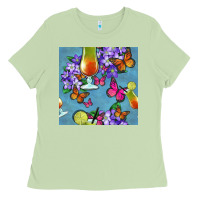 Matcha butterfly cocktail Ladies Tee - BundleAndBundleShop