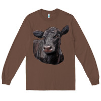Chestnut Black Angus Cow Illustrations Long Sleeve Tee - LillyAllenDesigns