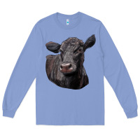 Colony Blue Black Angus Cow Illustrations Long Sleeve Tee - LillyAllenDesigns