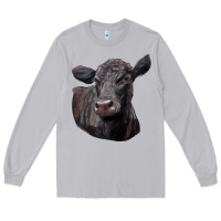 Moon Dust Black Angus Cow Illustrations Long Sleeve Tee - LillyAllenDesigns