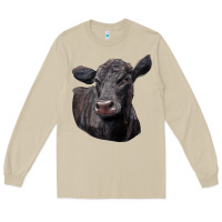 Mushroom Black Angus Cow Illustrations Long Sleeve Tee - LillyAllenDesigns