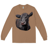 Toasted Coconut Black Angus Cow Illustrations Long Sleeve Tee - LillyAllenDesigns