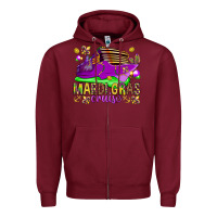 Burgundy Mardi Gras Cruise Zipper Hoodie - HowdyJamesFarm