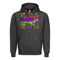 Charcoal Heather Mardi Gras Cruise Zipper Hoodie - HowdyJamesFarm