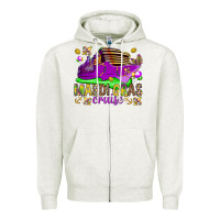 Oatmeal Heather Mardi Gras Cruise Zipper Hoodie - HowdyJamesFarm