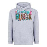 Heather Grey oncology nurse Heavyweight Hoodie - OliviaCreatesArt